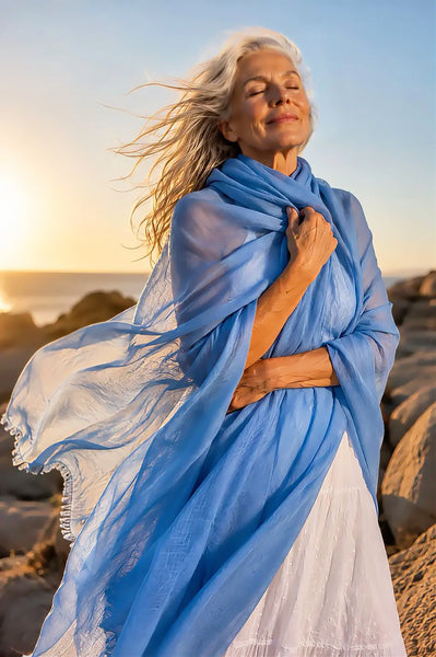 Blue ocean Cashmere Shawl