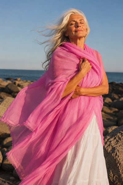 Kathmandu soft pink Cashmere Shawl