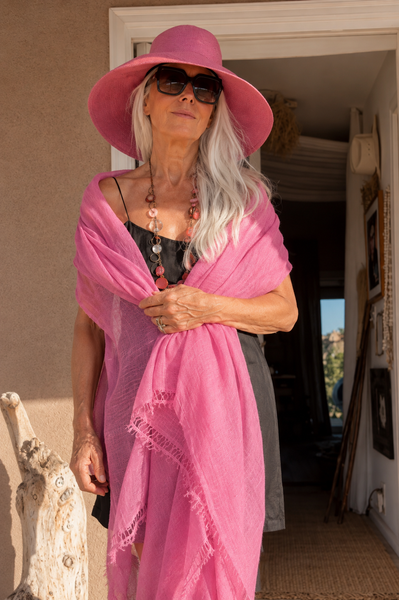Kathmandu soft pink Cashmere Shawl