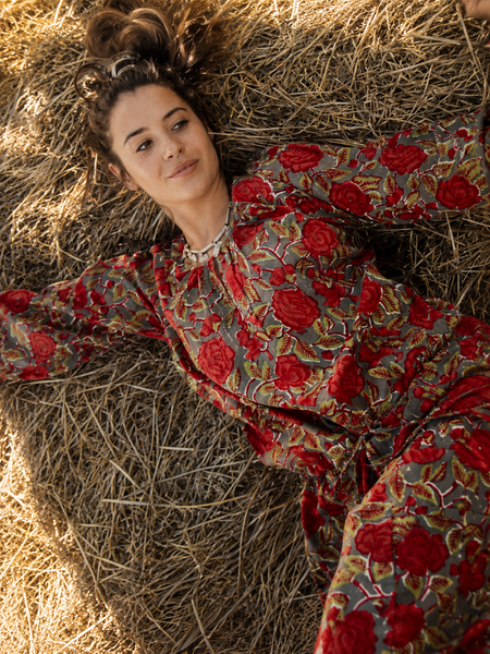 Antik Batik – Rose Garden Block-Print Dress