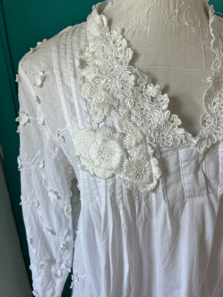 Santorin white lace dress