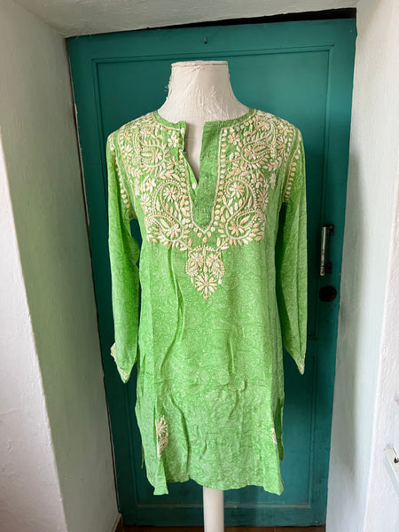 Silk kurta  mid button