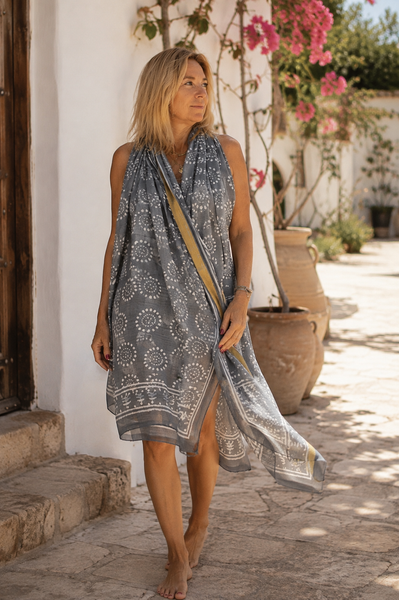 Plata — Grey Batik Dot Sarong