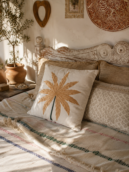 Ibiza palm tree cushion -  AUROBELLE  IBIZA