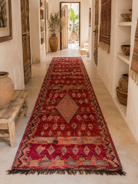 Vintage Berber Morocco carpet rugs abstract design.  9