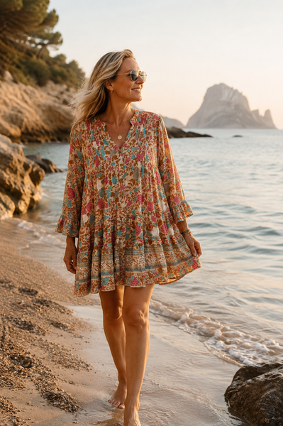 Dora dress , Marigold boho tunica , plus-size blouse