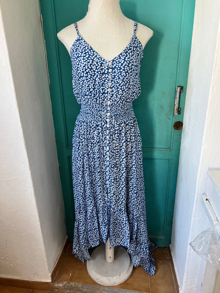 Ari Bali Blue Daisy Boho Dress