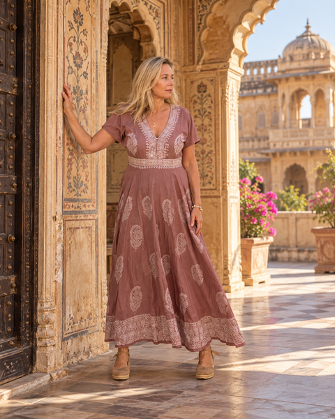 Gayatridevi dream boho  beauty dress chocolate light brown