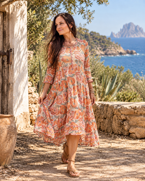 Kali – Sunflower Print Maxi Dress