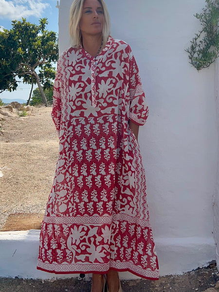Kaftan dress red
