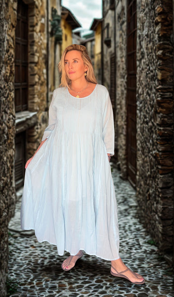 Sweet Plead  dress light blue -  AUROBELLE  IBIZA