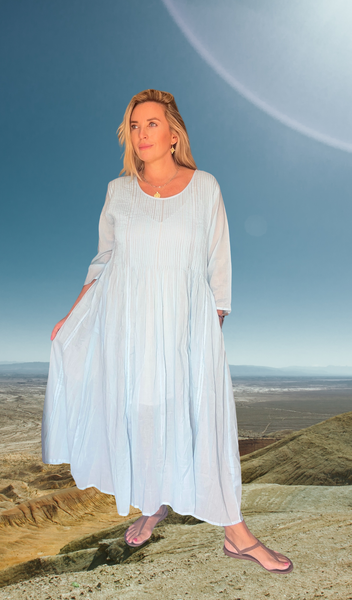 Sweet Plead  dress light blue -  AUROBELLE  IBIZA