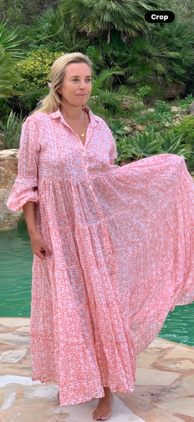 Romantic dress Abricot -  AUROBELLE  IBIZA