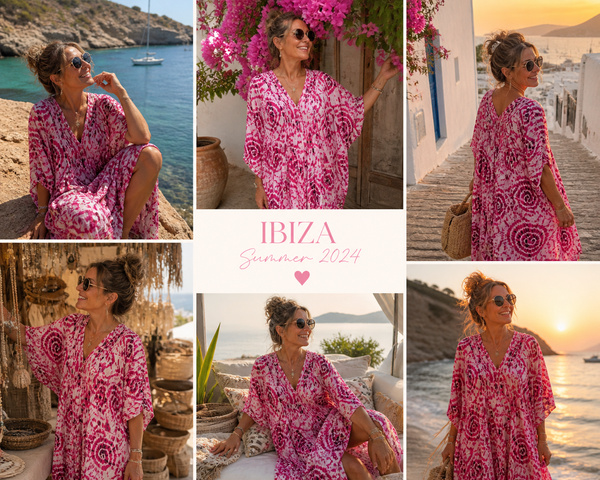 Bodrum kaftan  pink -  AUROBELLE  IBIZA