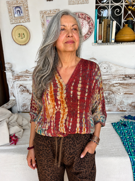 Lisa blouse silk -  AUROBELLE  IBIZA