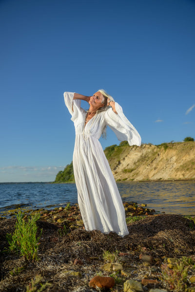 White Ibiza boho Angel  dress