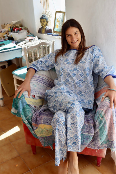 Pyjamas, cozy lounge wear made with hand block print cotton