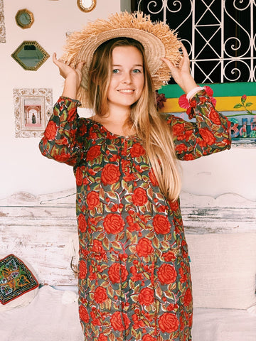 antik batik myle midi dress Midi dress with flower print Tamir | multi... | Antik Batik