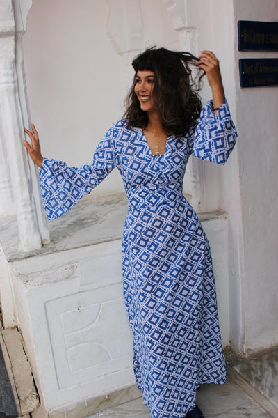 AUROBELLE LONG open spot blue -  AUROBELLE  IBIZA