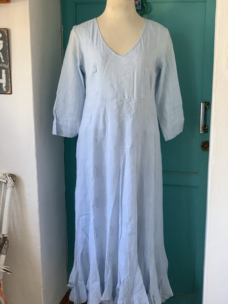 Bharti dress in finest muslin cotton on earth - AUROBELLE IBIZA