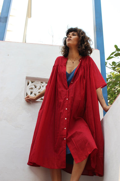 Japan free size kaftan 👘RED -  AUROBELLE  IBIZA