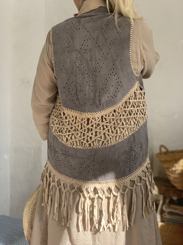 Boho leather vest AUROBELLE IBIZA Boho leather vest AUROBELLE IBIZA