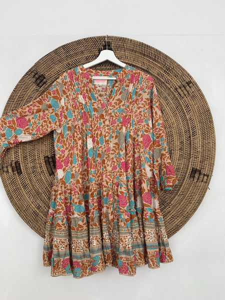 Dora dress , Marigold boho tunica , plus-size blouse - AUROBELLE IBIZA