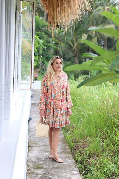 Dora dress , Marigold boho tunica , plus-size blouse - AUROBELLE IBIZA