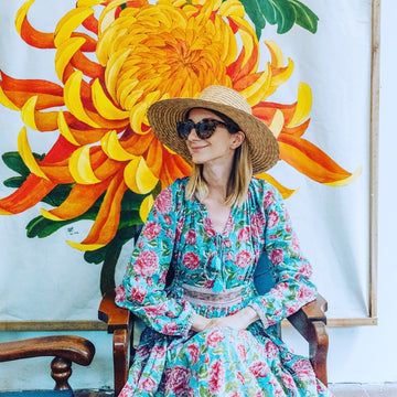 Flower gypsy boho dress AUROBELLE IBIZA Flower gypsy boho dress AUROBELLE IBIZA