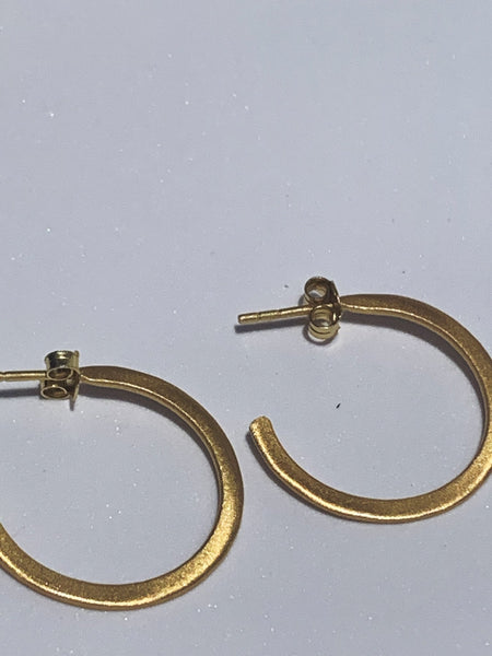 Gold brass designer earrings - AUROBELLE IBIZA
