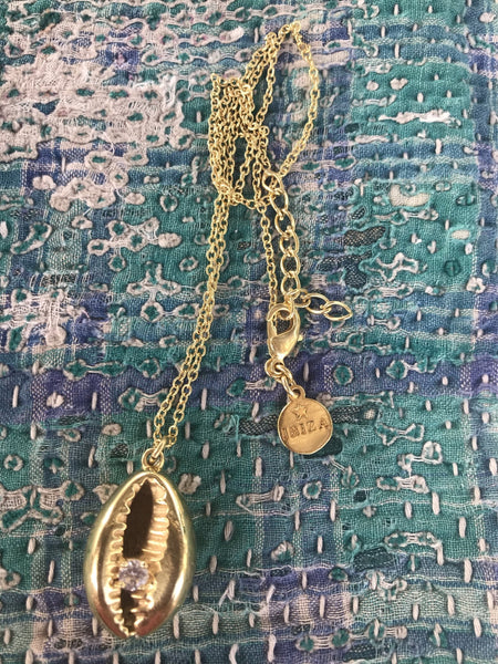Golden sea shell necklace -  AUROBELLE  IBIZA