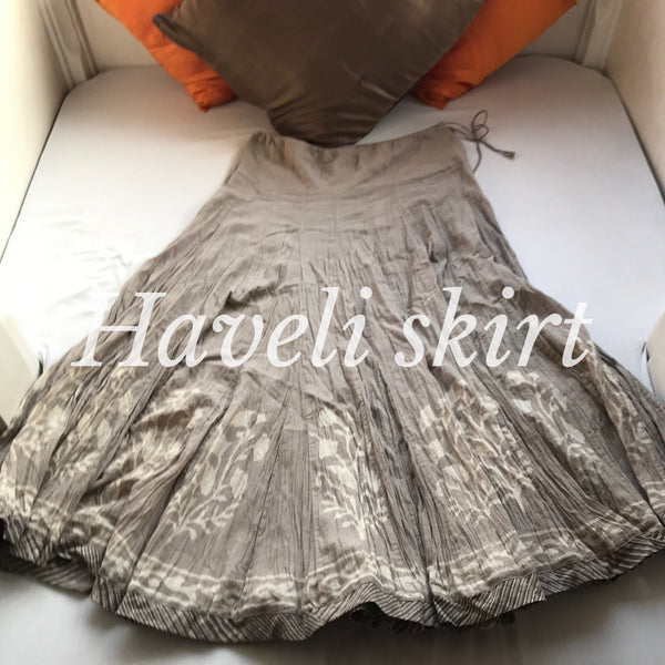 Haveli skirt in grey - AUROBELLE IBIZA