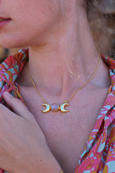 2 moon necklace