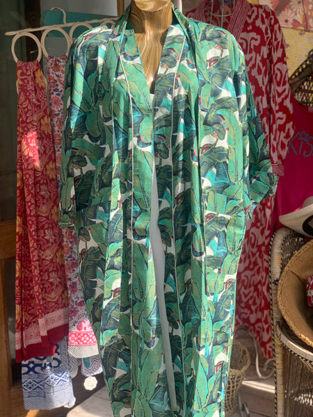 Beautiful kimono in happy organic cotton prints