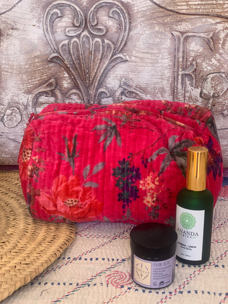 Velvet  big size cosmetic bag from ibiza