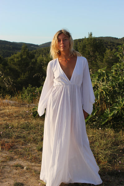 White Ibiza boho Angel  dress