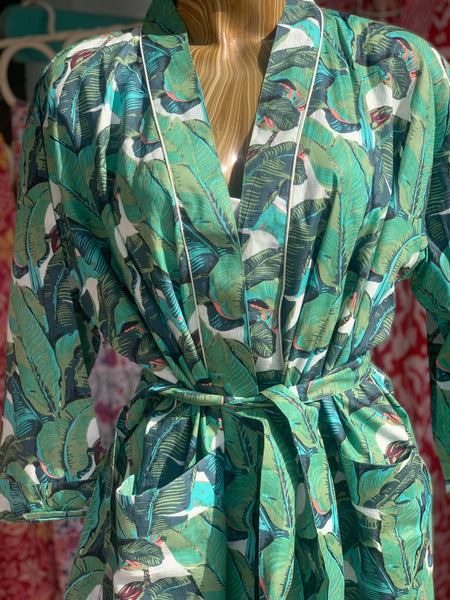 Beautiful kimono in happy organic cotton prints