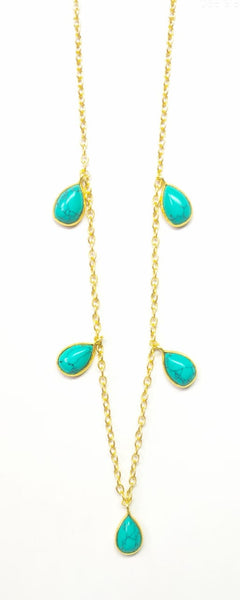 Turquoise stone  Princess necklace