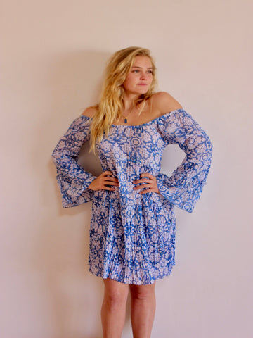 asos blue embroidered dress ANNABELLE