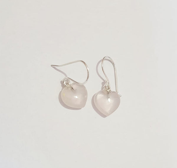 Heart healing gem stone earrings