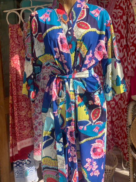 Beautiful kimono in happy organic cotton prints