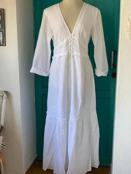 Maledives White dress in finest muslin cotton on earth -  AUROBELLE  IBIZA