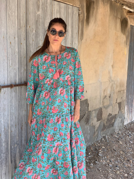 Boho dress turquoise 🌻 – AUROBELLE IBIZA