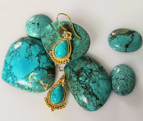 Love  Turquoise earrings Ibiza soul jewelry designer earrings
