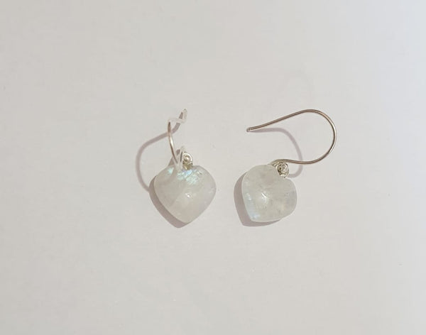 Heart healing gem stone earrings
