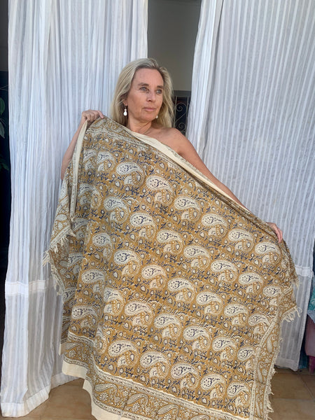 Big size Sarong   or Pareo in block print new collection
