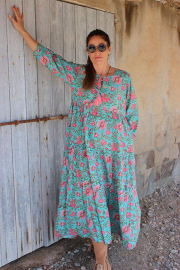 Boho dress turquoise AUROBELLE IBIZA Boho dress turquoise AUROBELLE IBIZA