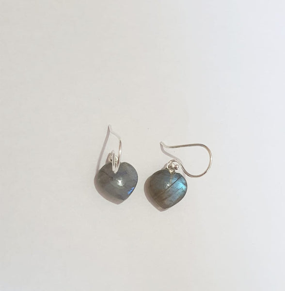 Heart healing gem stone earrings