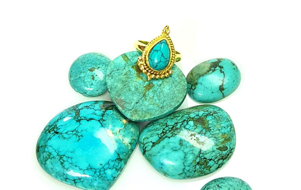 Turquoise stone Ananda Ibiza designer boho ring