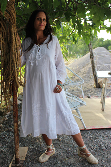 Mughal dress , softest muslin cotton in Ibiza white color Mughal dress , softest muslin cotton in Ibiza white color